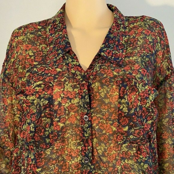 Free People XSmall Women's Top Summer Floral Print - Picture 6 of 9